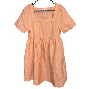 Madewell Linen-Blend Allie Mini Dress in the